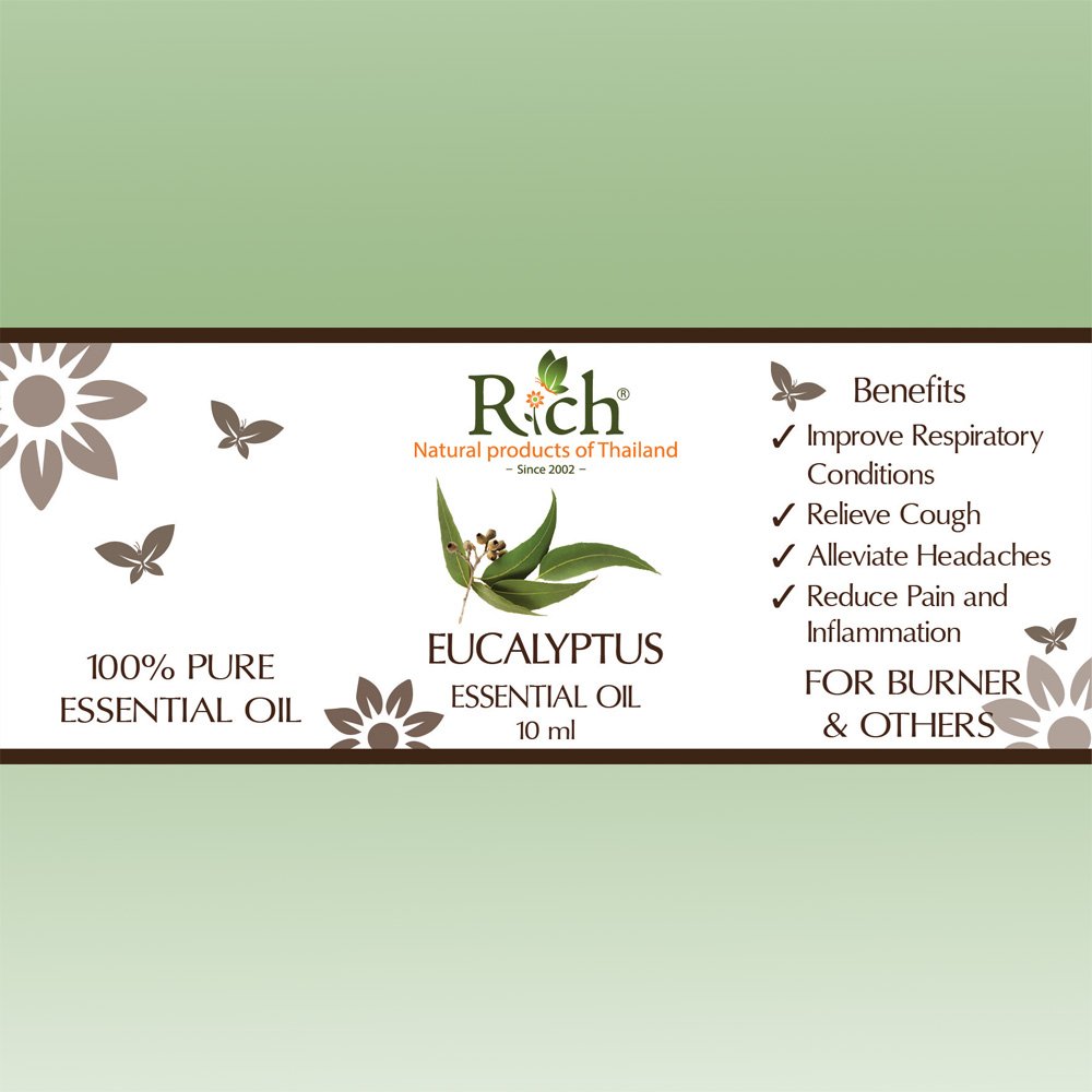Rich Products_Aroma_100% Essential Oil_Eucalyptus_10 ml_Label
