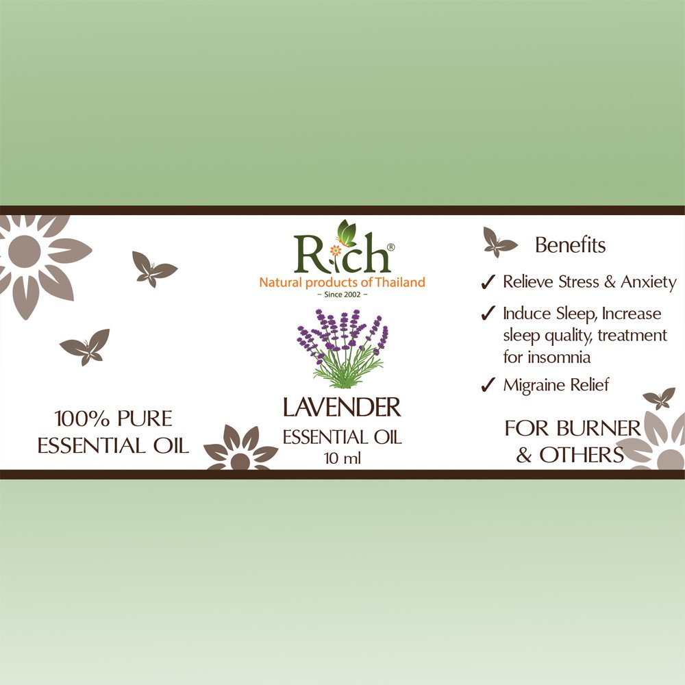 Rich Products_Aroma_100% Essential Oil_Lavender_10 ml_Label