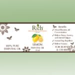 Rich Products_Aroma_100% Essential Oil_Lemon_10 ml_Label