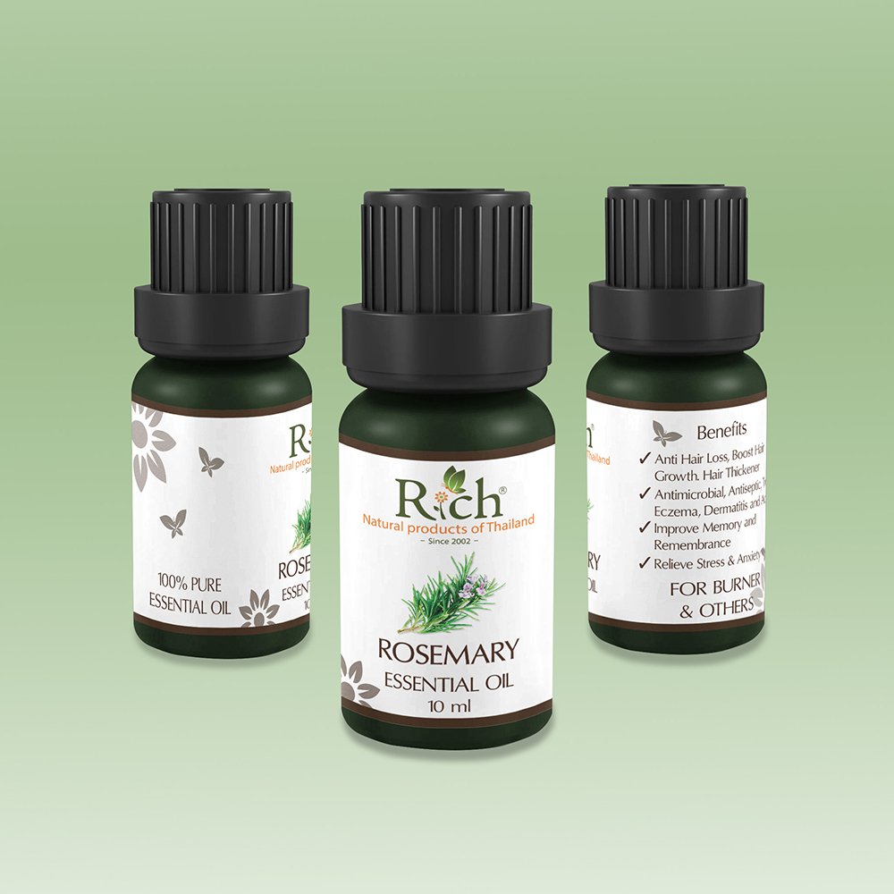 Rich Products_Aroma_100% Essential Oil_Rosemary_10 ml_Bottles_Front-Sides