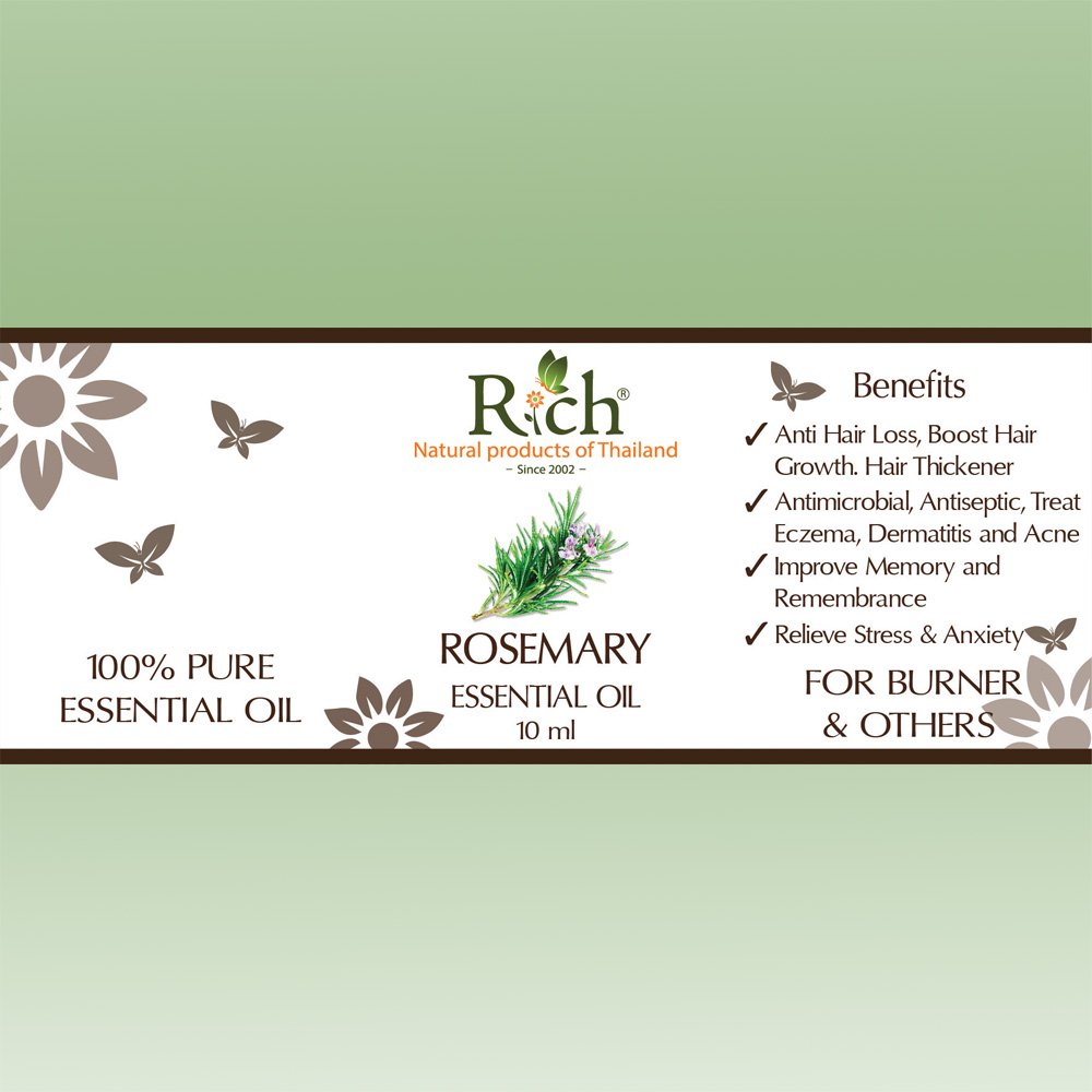 Rich Products_Aroma_100% Essential Oil_Rosemary_10 ml_Label