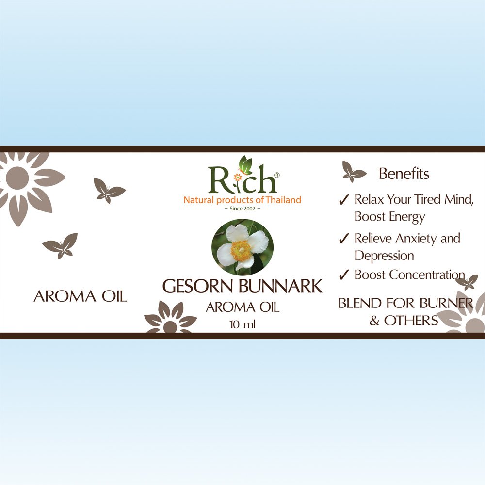 Rich Products_Aroma_Aroma Oil_Gesorn Bunnark_10 ml_Label
