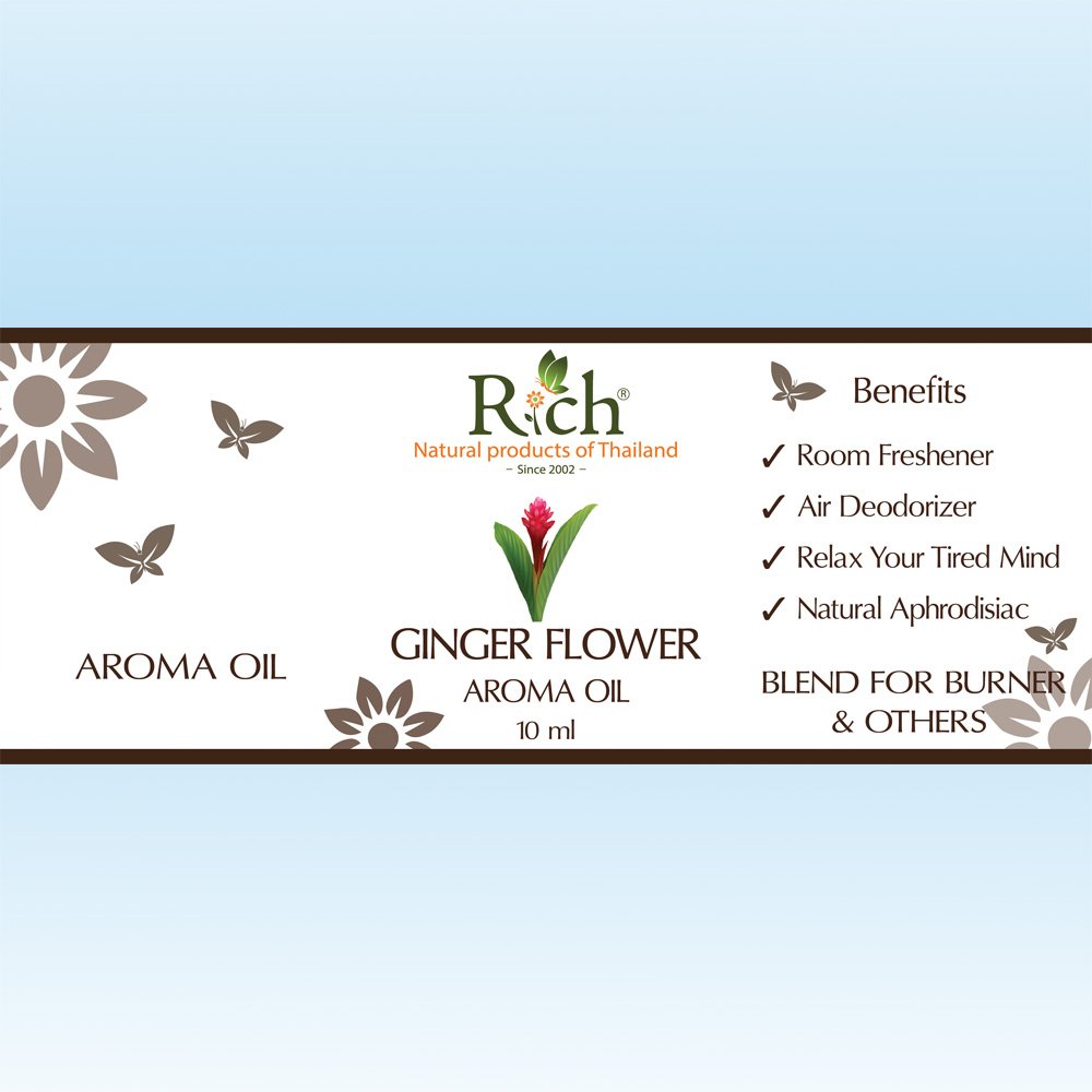 Rich Products_Aroma_Aroma Oil_Ginger Flower_10 ml_Label