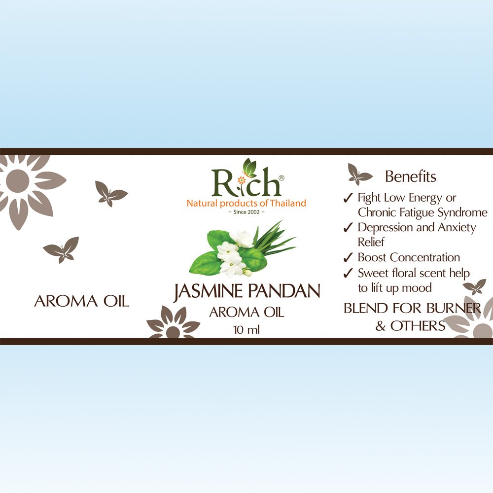 Rich Products_Aroma_Aroma Oil_Jasmine Pandan_10 ml_Label