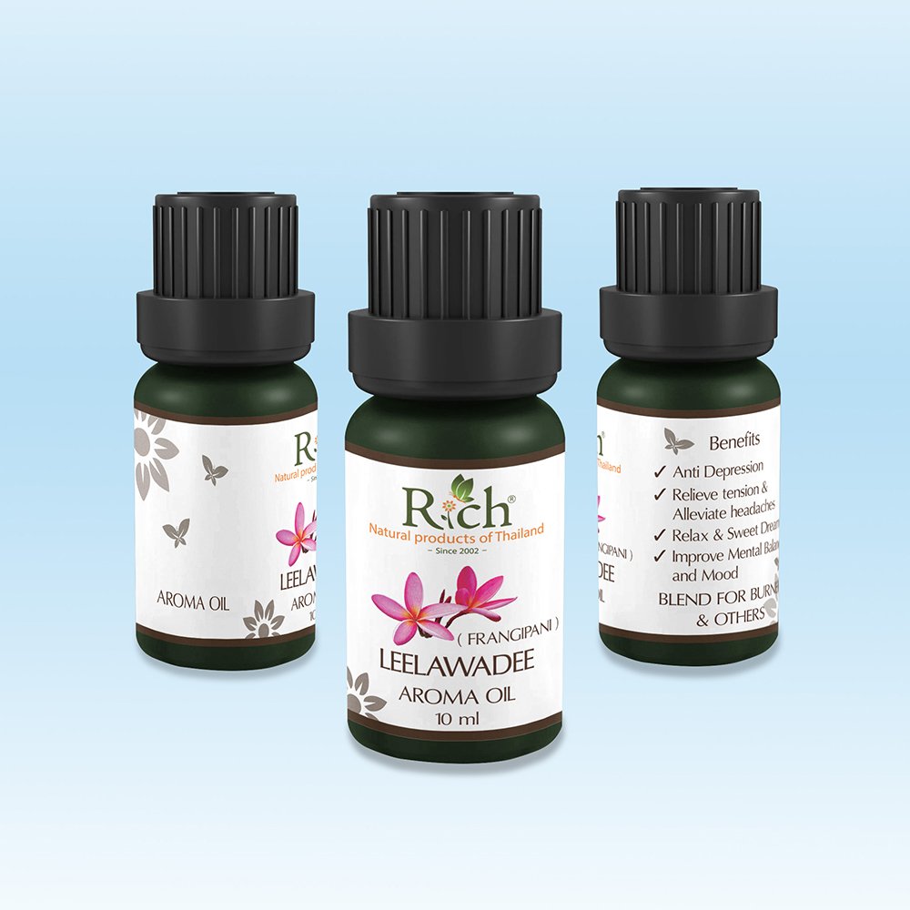 Rich Products_Aroma_Aroma Oil_Leelawadee (Frangipani)_10 ml_Bottles_Front-Sides
