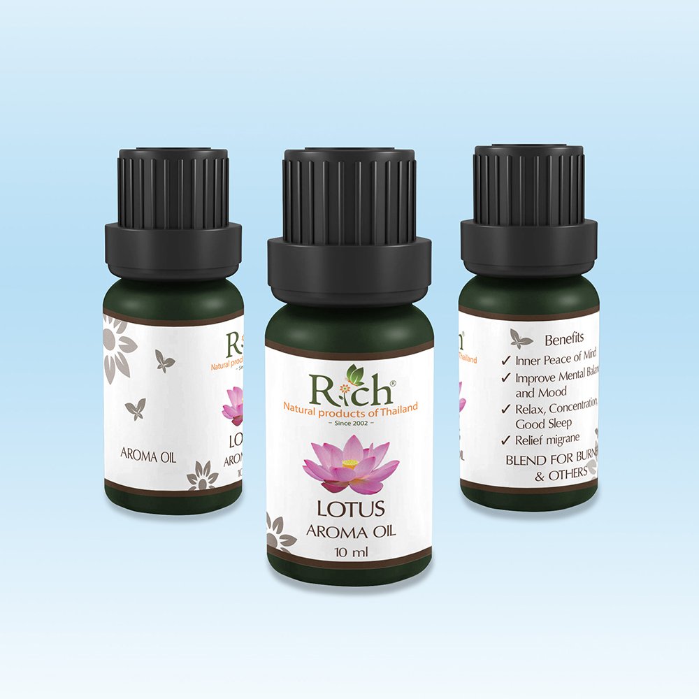Rich Products_Aroma_Aroma Oil_Lotus_10 ml_Bottles_Front-Sides