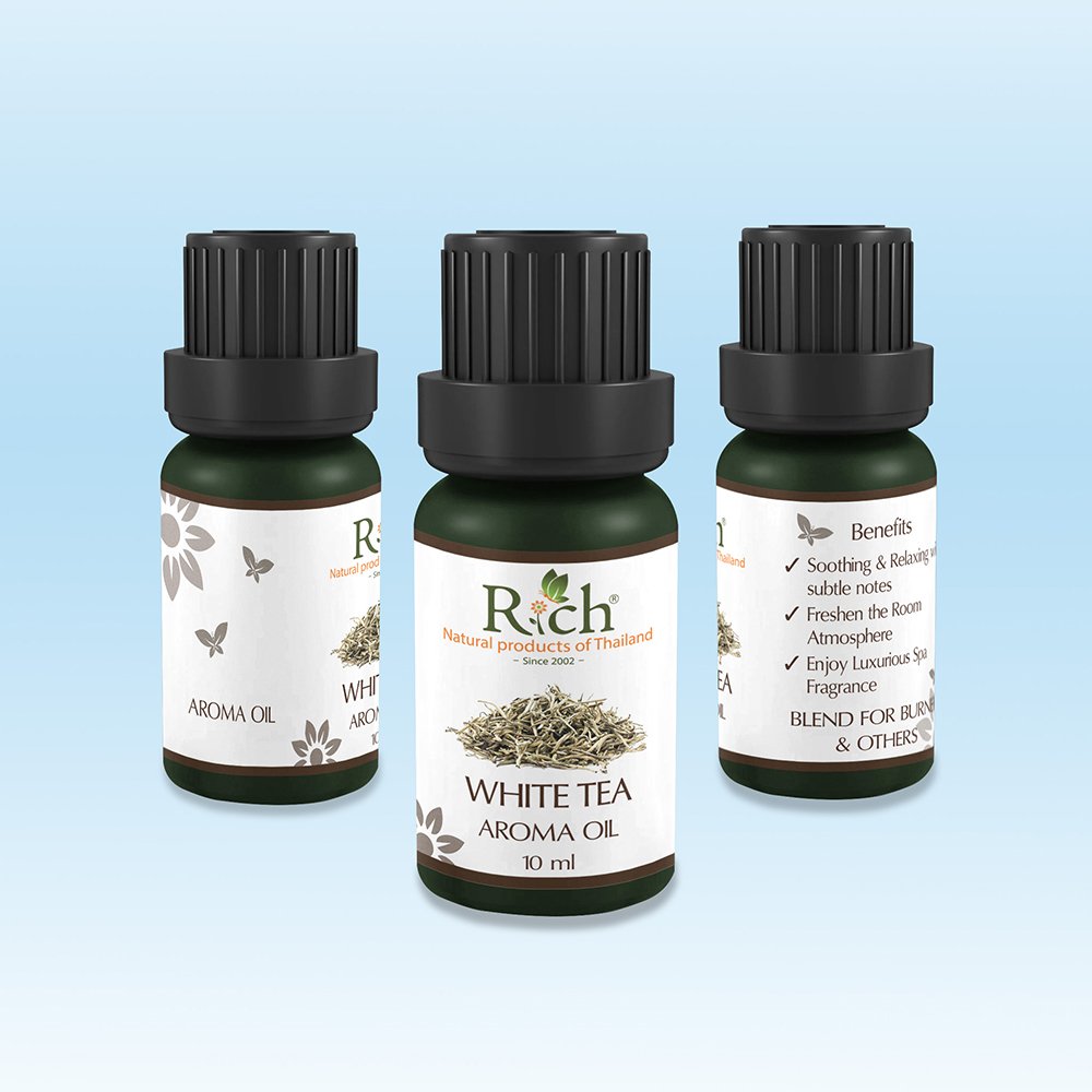 Rich Products_Aroma_Aroma Oil_White Tea_10 ml_Bottles_Front-Sides